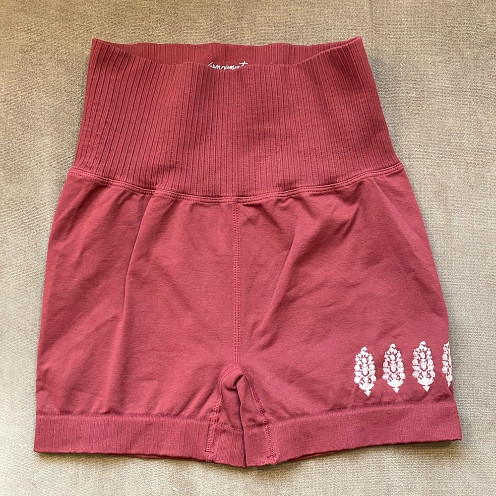Free People x Hatch Red Maternity Shorts Size XS/S NWOT